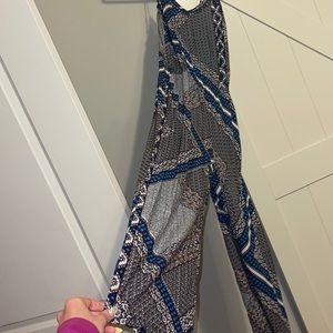 Multi blue print jump suit from boutique!